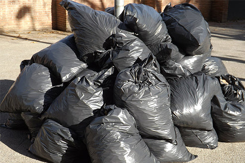 Pile of trash garbage bags