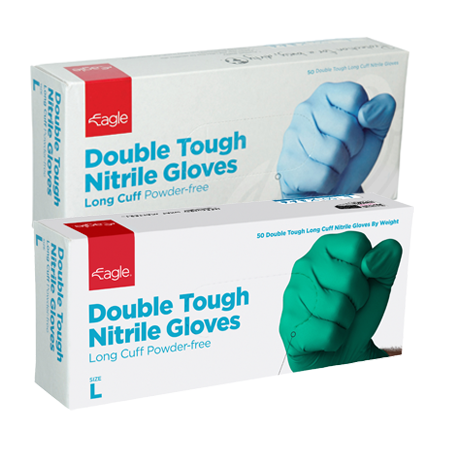 Double Tough 8mil Nitrile Gloves - Green image