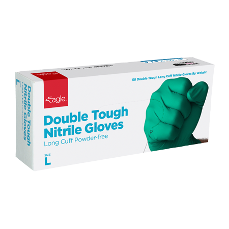 Double Tough 8mil Nitrile Gloves - Green image