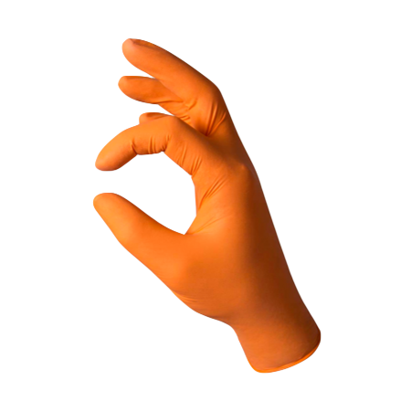 Visible Nitrile Gloves - Orange