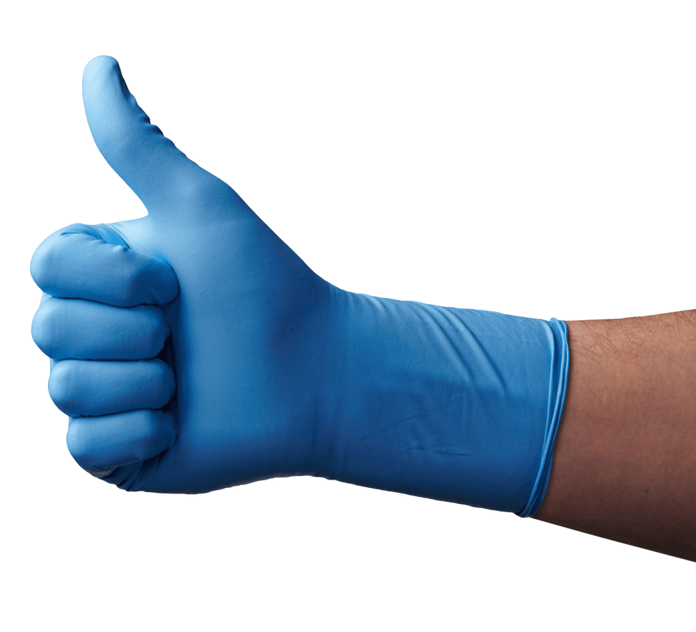 Eagle Protect nitrile glove thumbs up