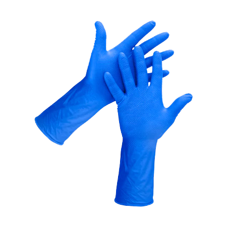 Diamond Textured 9mil Nitrile Gloves with Extended Cuff image
