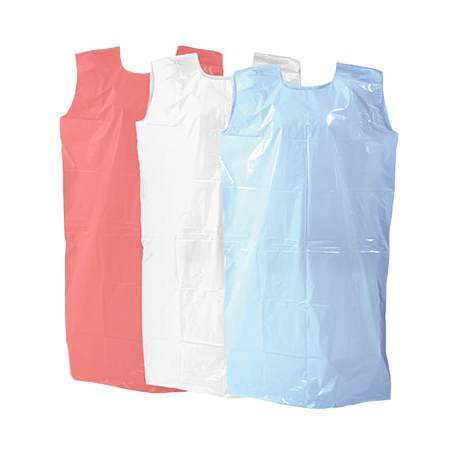 Disposable smocks red, white and blue