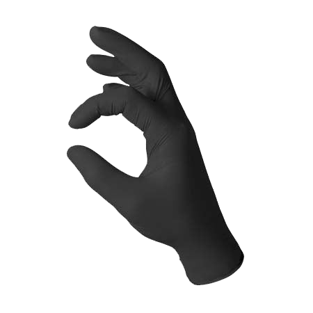 Visible Nitrile Gloves - Black image