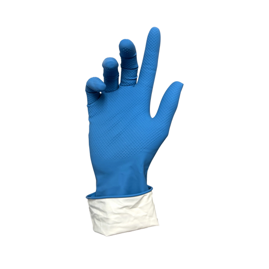 14-20 Double Diamond Latex Gloves - Blue