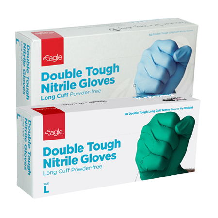 Double Tough Nitrile Gloves - Green image
