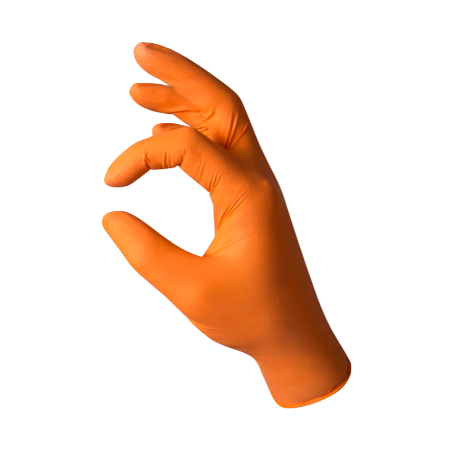 Visible Nitrile Gloves - Orange image