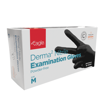 Derma² Nitrile Exam Gloves - Black image