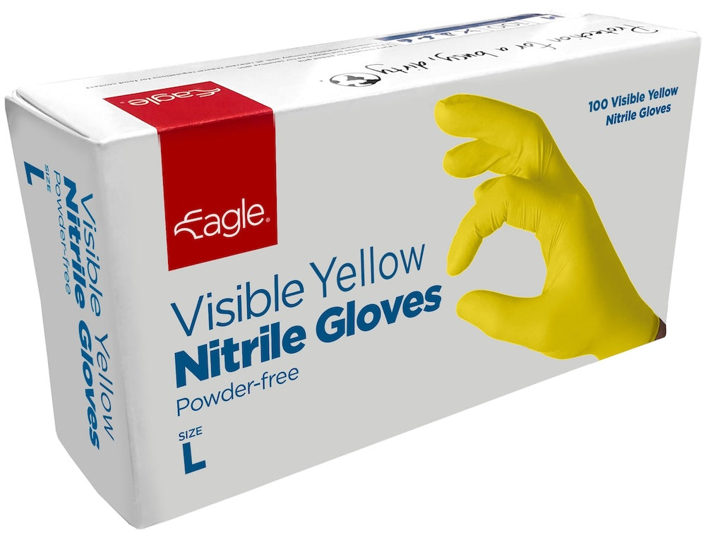 Visible Nitrile Gloves - Yellow image