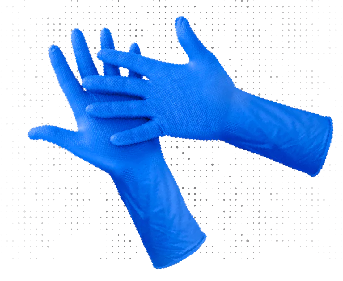 Eagle Protect Blue Diamond Nitrile Gloves