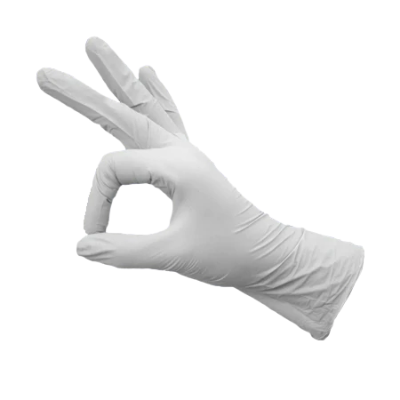 FineTOUGH white nitrile gloves disposable